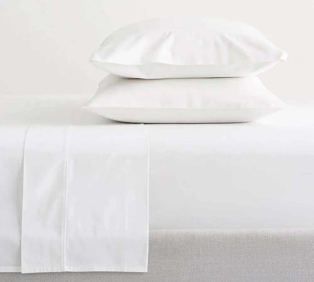 Pottery Barn White Cotton Full Sheet Set